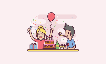 Happy Birthday, design 1